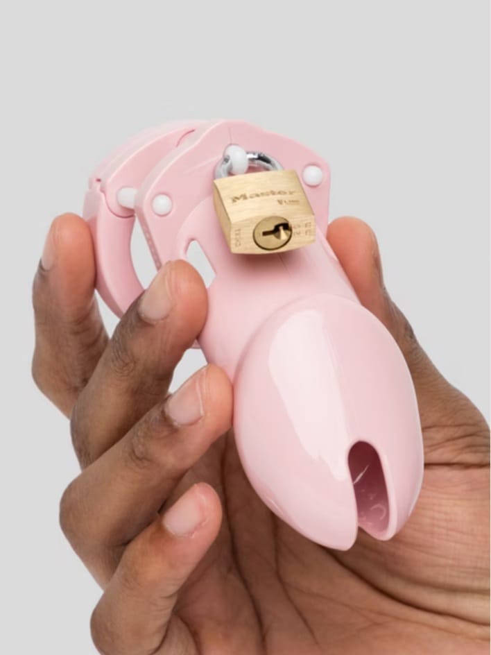 Pink Resin Chastity Cage – Secure Lockable Design
